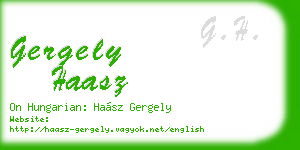 gergely haasz business card